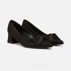 Naturalizer Mavis Bow Pump - Black Suede